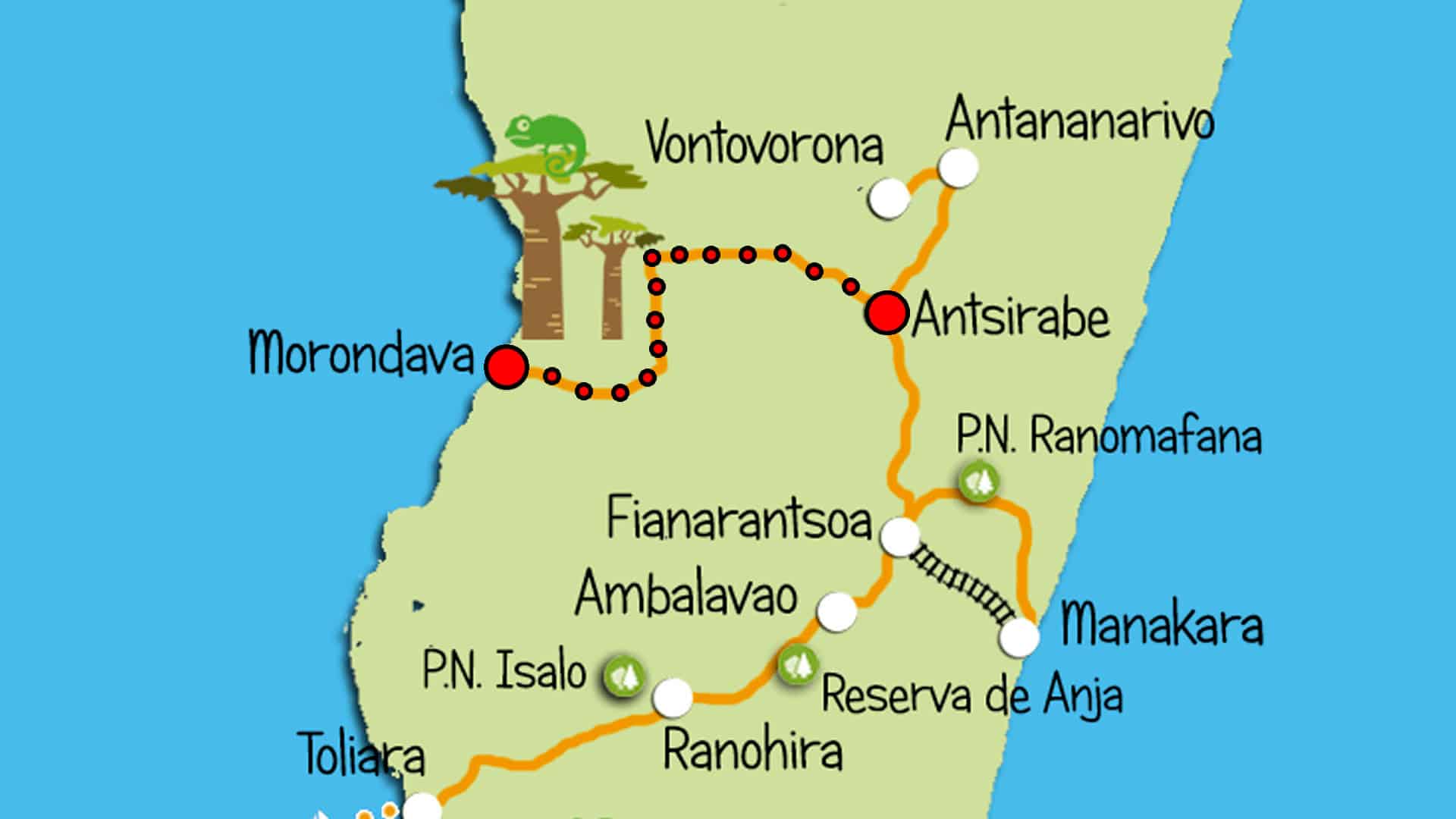 MAPA RUTA MADAGASCAR